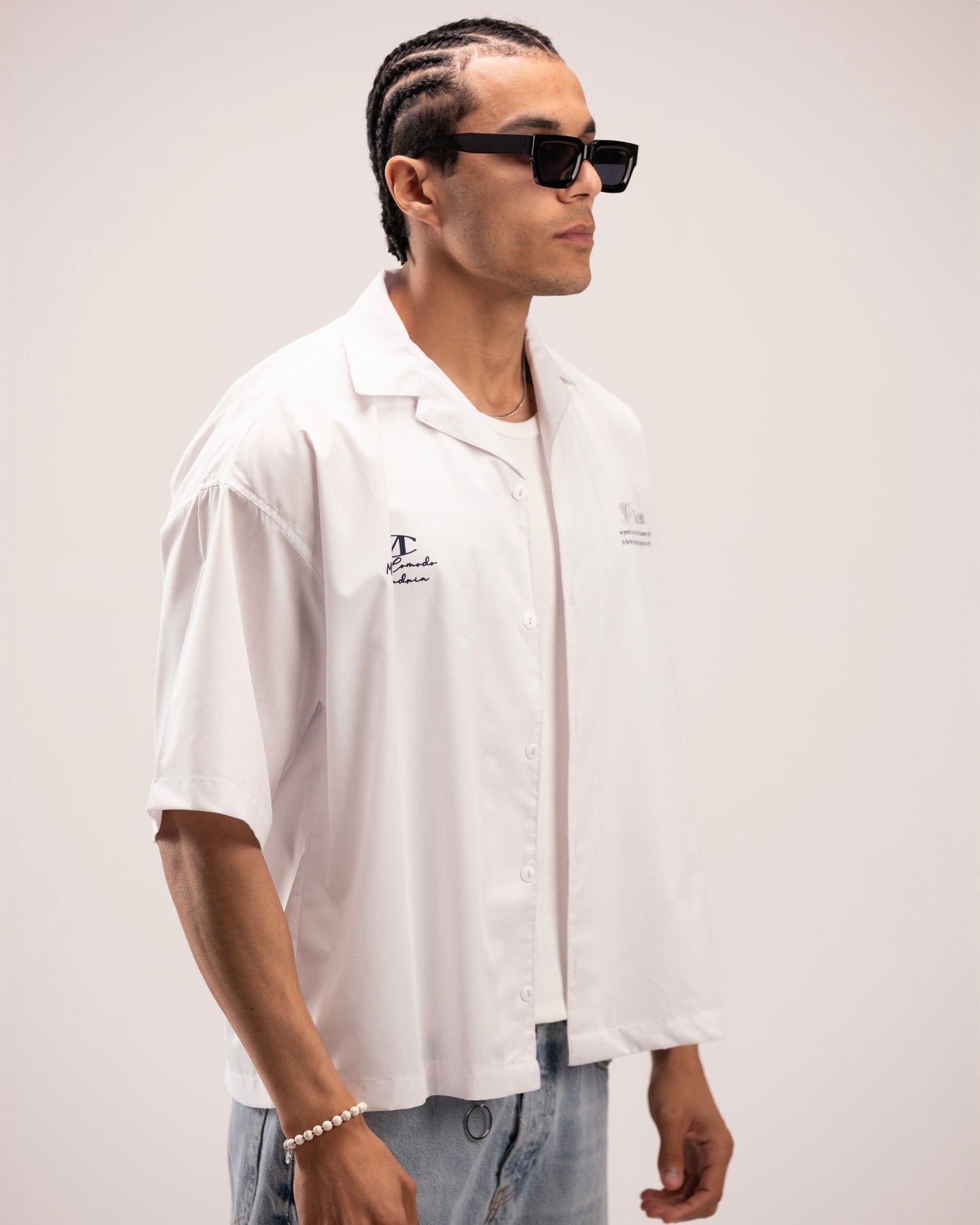 Boxy fit Shirt in white