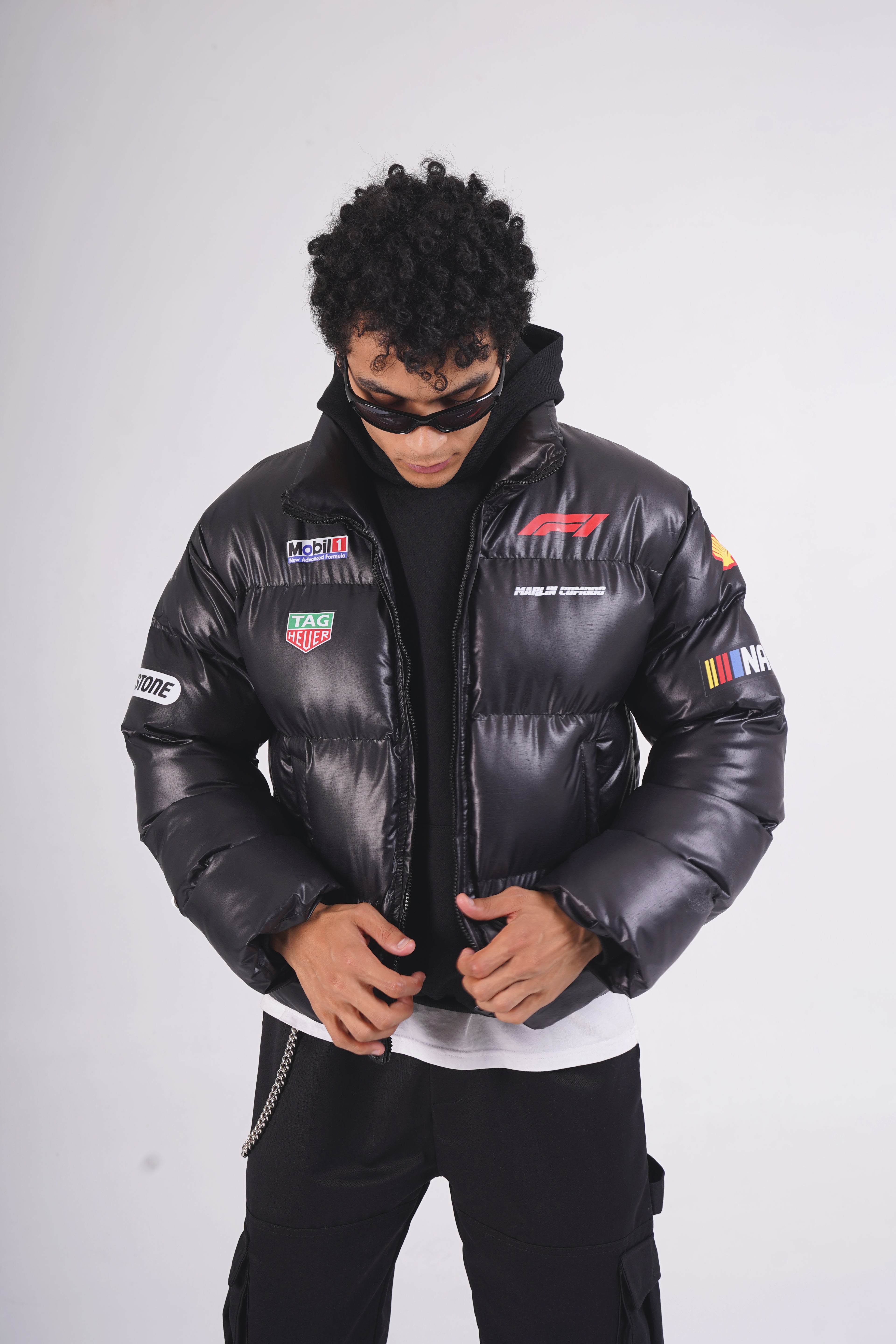 Cropped black Puffer jacket (turbo)