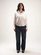 Satin Shirt in White