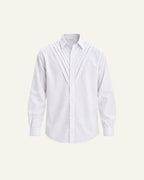 WHITE PLEATED SHIRT