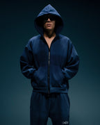 Navy Sweatshirt with washed effects