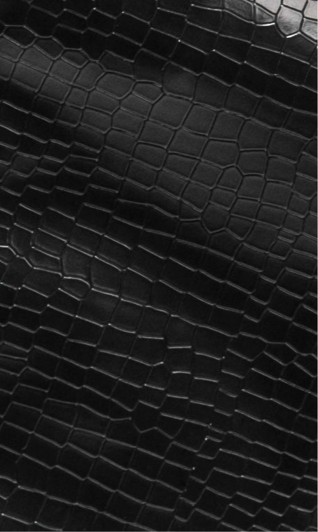 CROCODILE LARGE POUCH IN BLACK