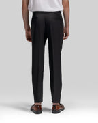 ITALIAN CHINO WITH DOUBLE PLEAT IN BLACK