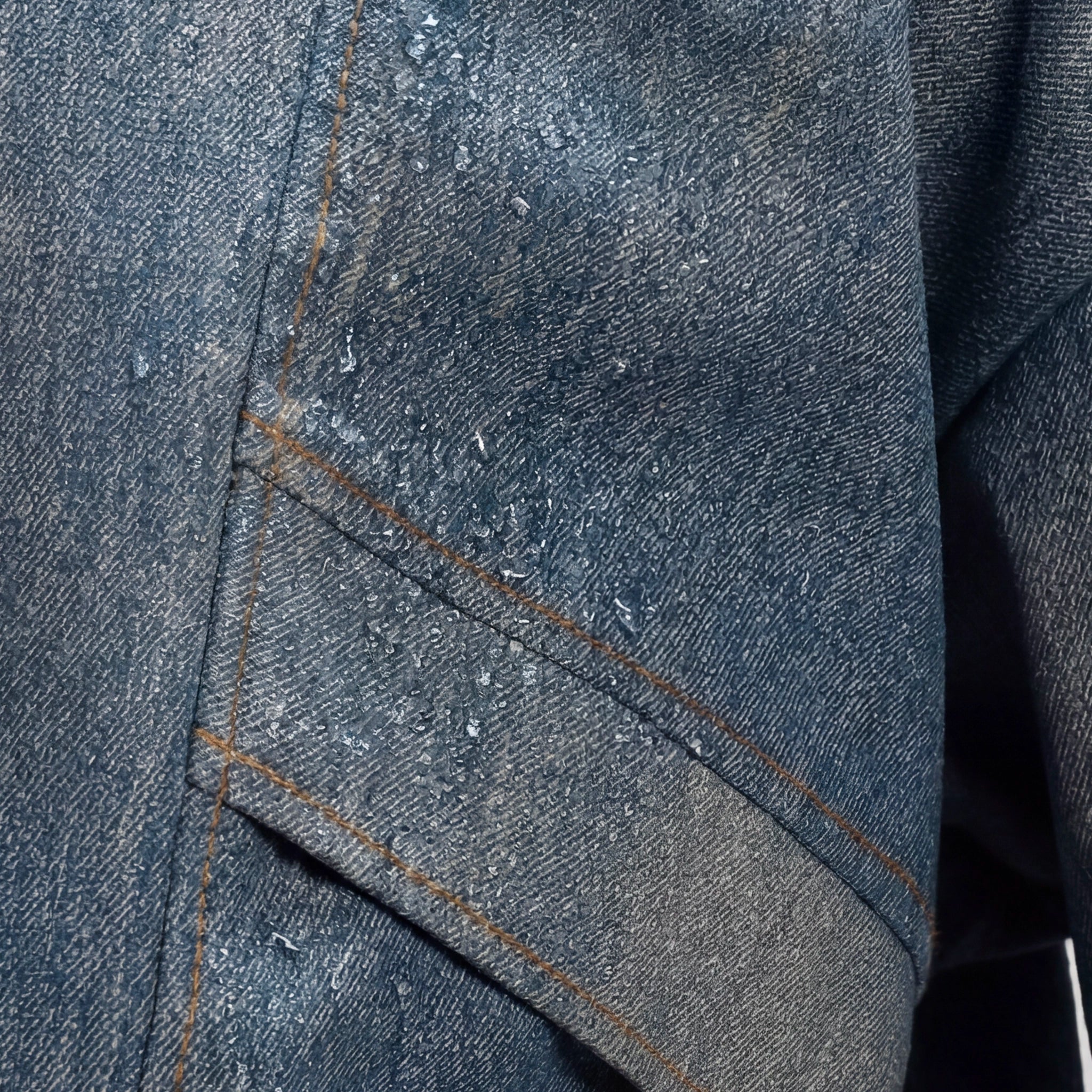 LEATHER JACKET IN DENIM EFFECT