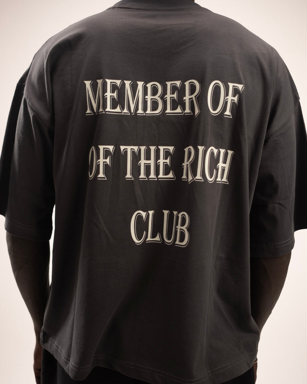 Printed Boxy fit T-Shirt in Gray