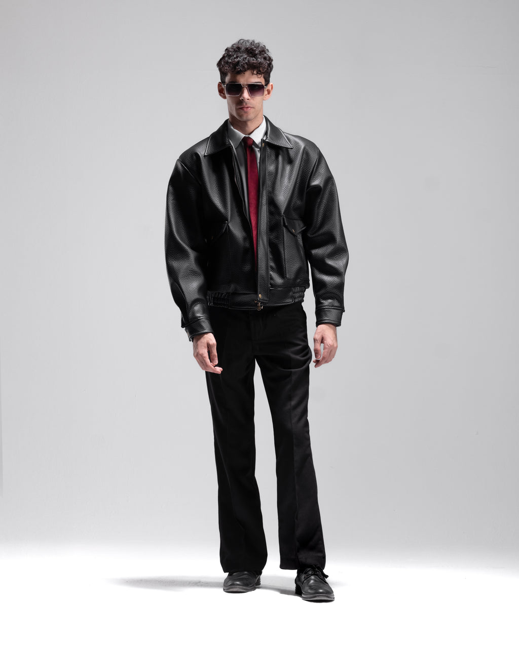 BOMBER JACKET IN BUBBLED BLACK