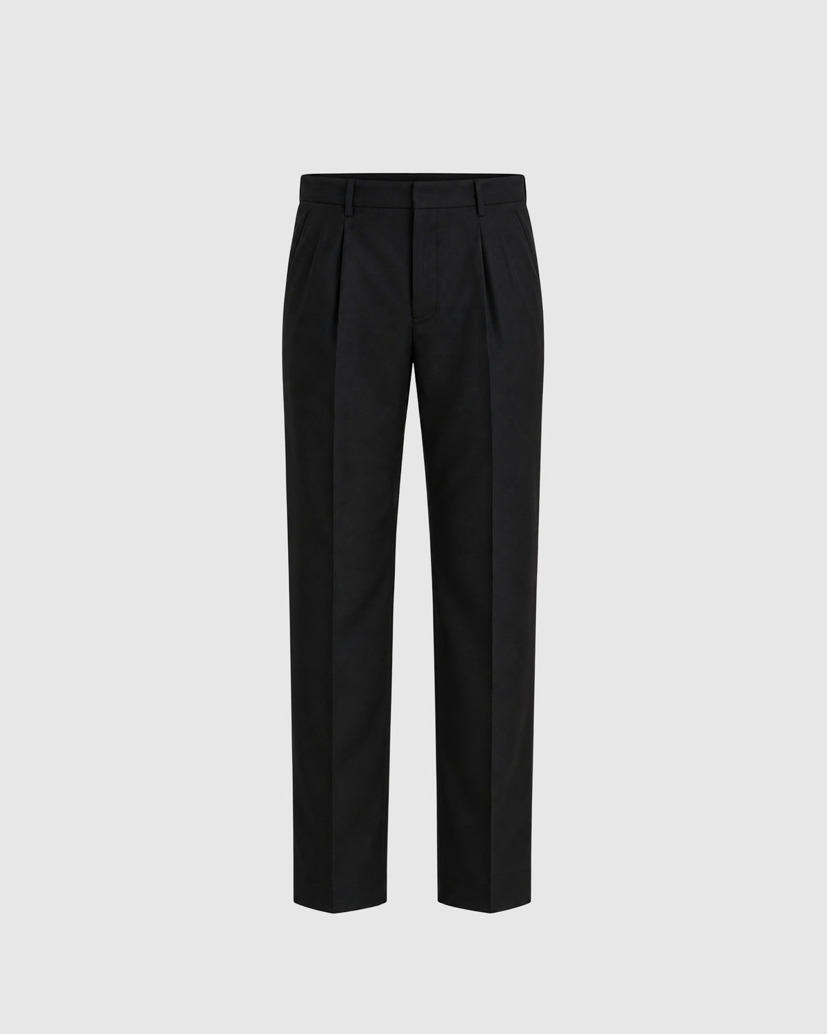 RELAXED TAILORED WITH PLEAT IN BLACK