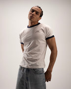 Ringer T-Shirt With Navy Rib