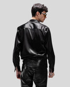BLACK SHIRT WITH TIED DETAIL