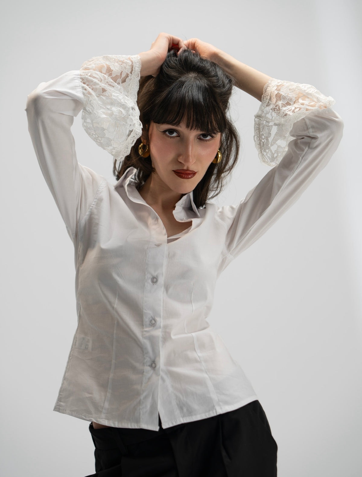 VICTORIAN WOMEN SHIRT IN WHITE