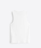 Basic Ribbed Haevy Tank Top In white