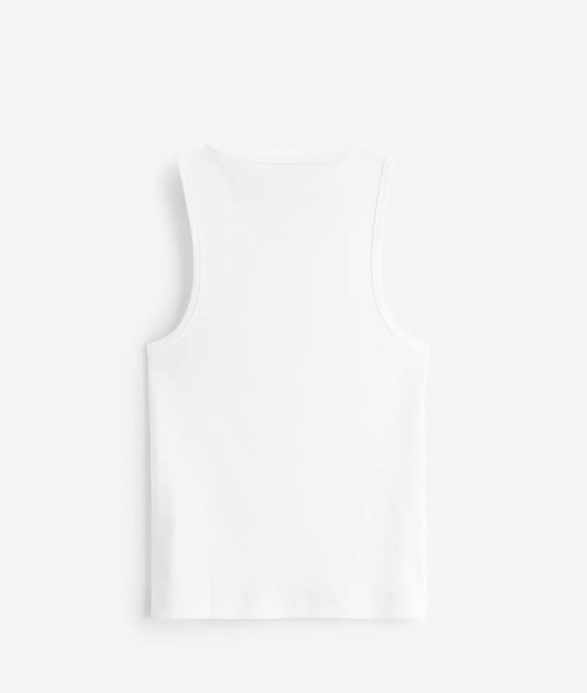 Basic Ribbed Haevy Tank Top In white