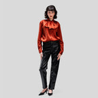 SATIN SHIRT WITH BOW