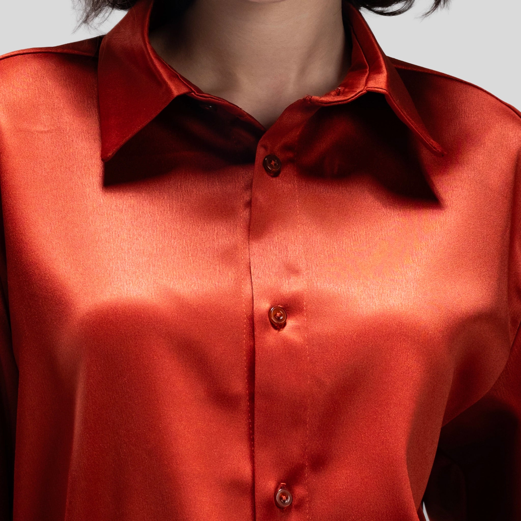SATIN SHIRT WITH BOW