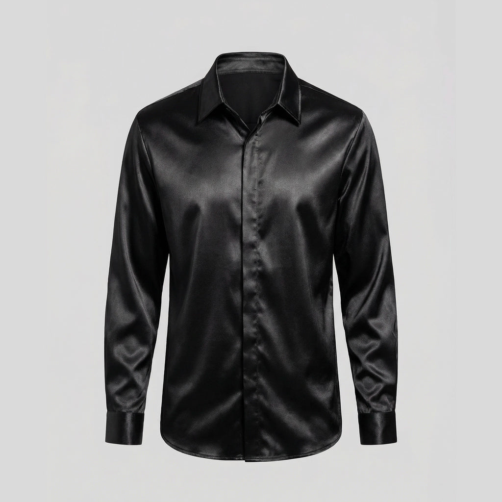 BLACK SHIRT WITH TIED DETAIL