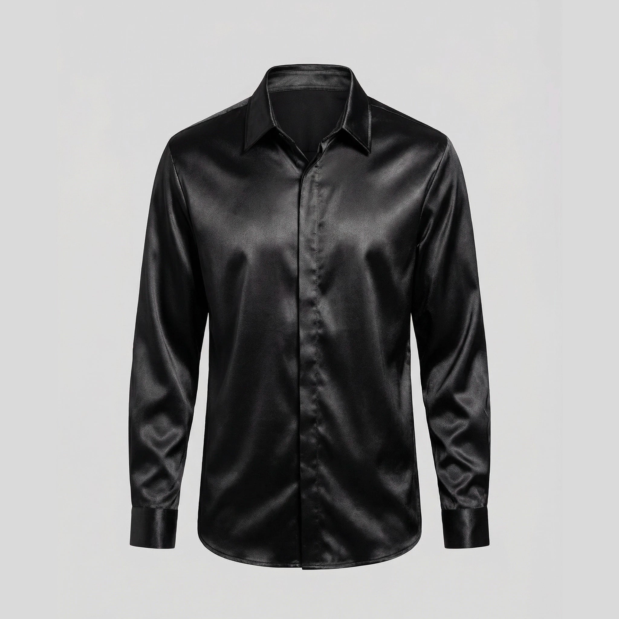 BLACK SHIRT WITH TIED DETAIL