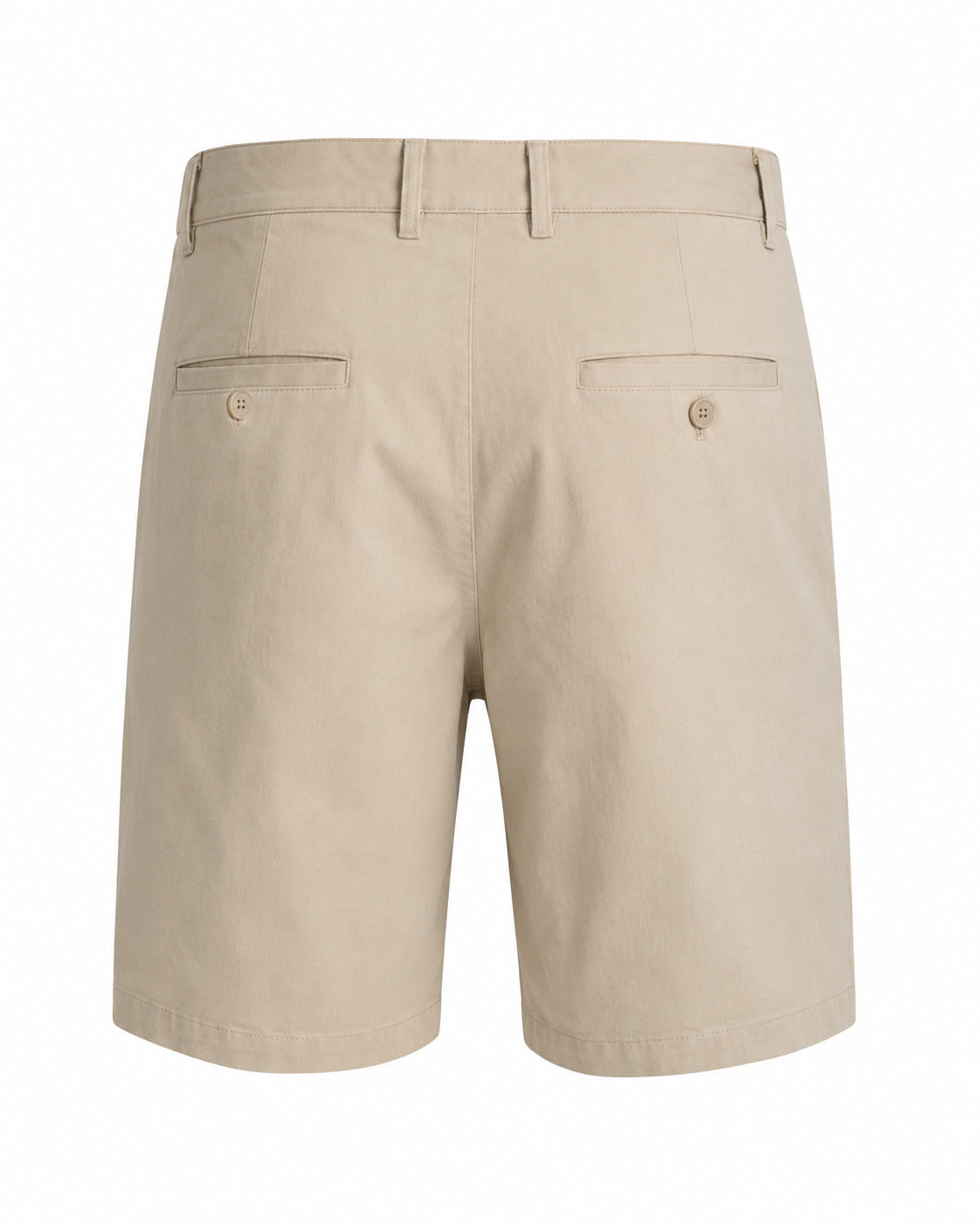 PLEATED REGULAR FIT GABARDINE SHORTS IN BEIGE