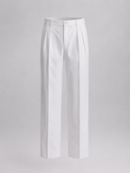 RELAXED TAILORED WITH DOUBLE PLEAT IN WHITE