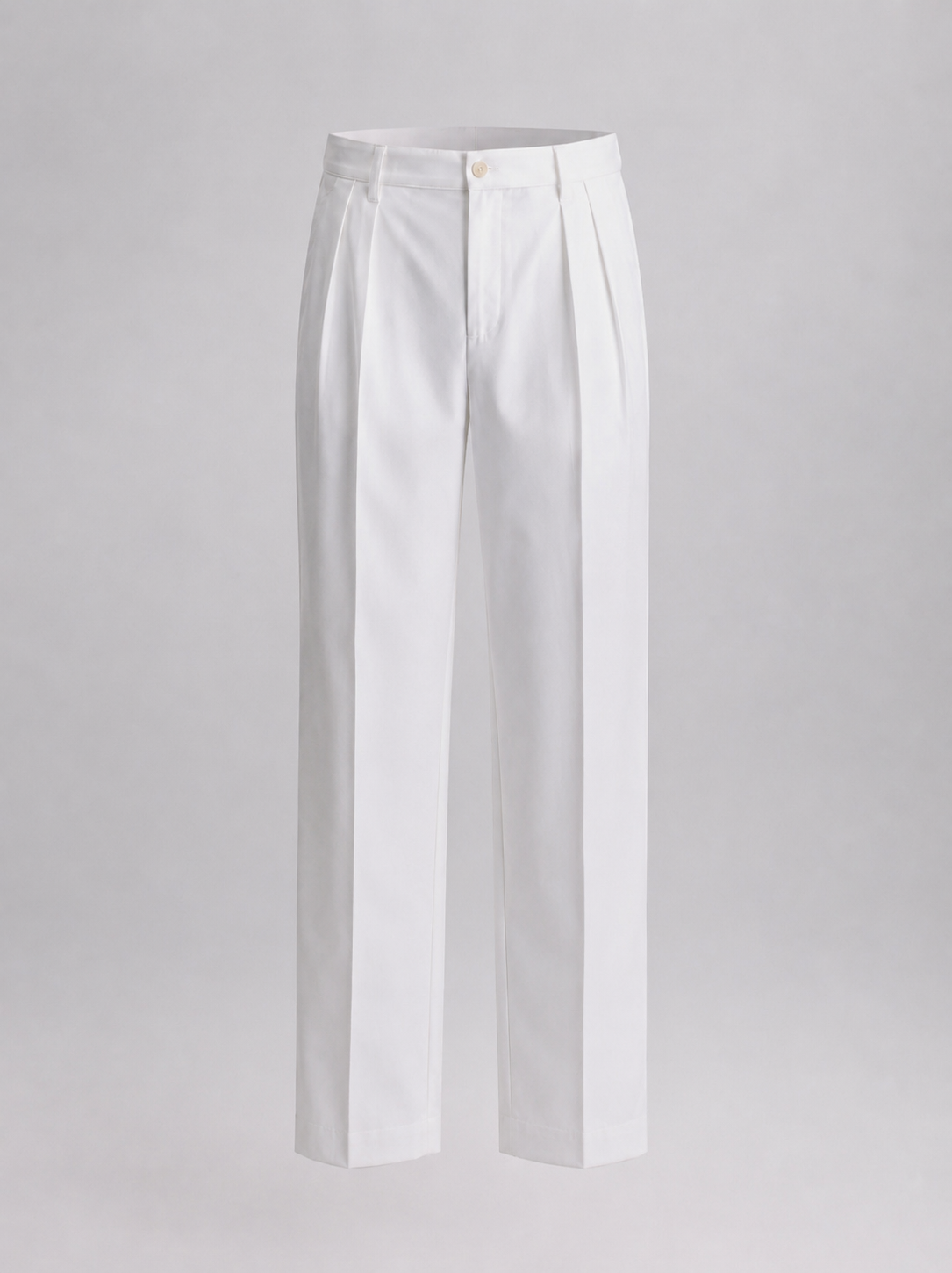 RELAXED TAILORED WITH DOUBLE PLEAT IN WHITE
