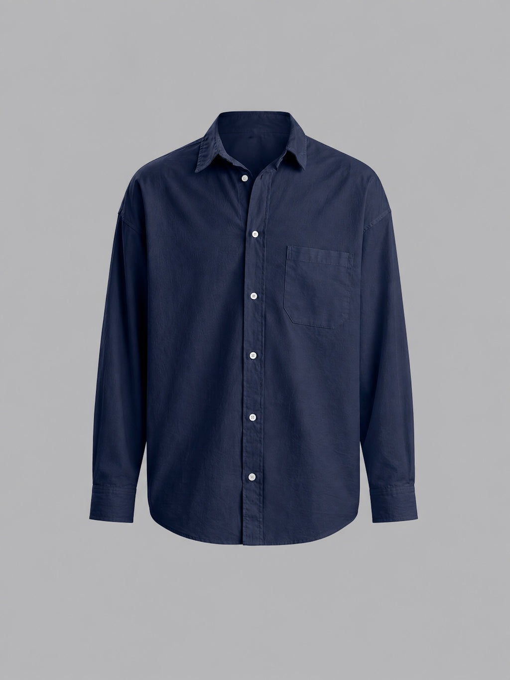 RELAXED SHIRT COTTON IN NAVY