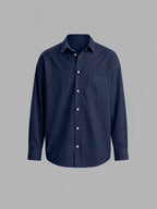 RELAXED SHIRT COTTON IN NAVY