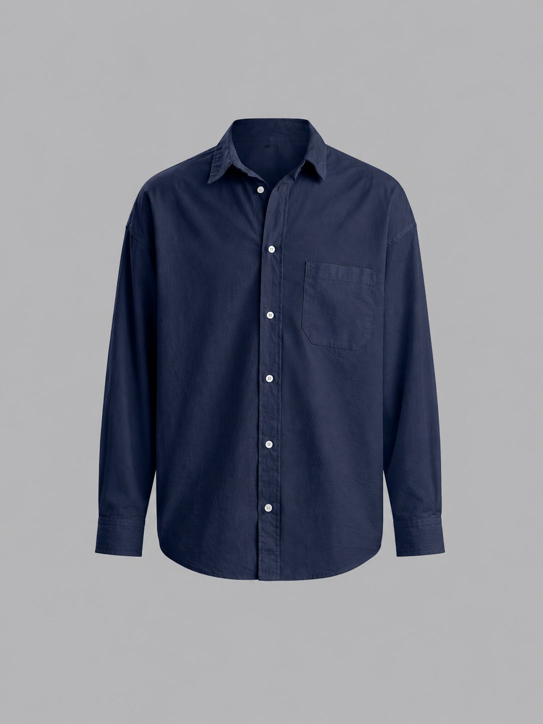 RELAXED SHIRT COTTON IN NAVY