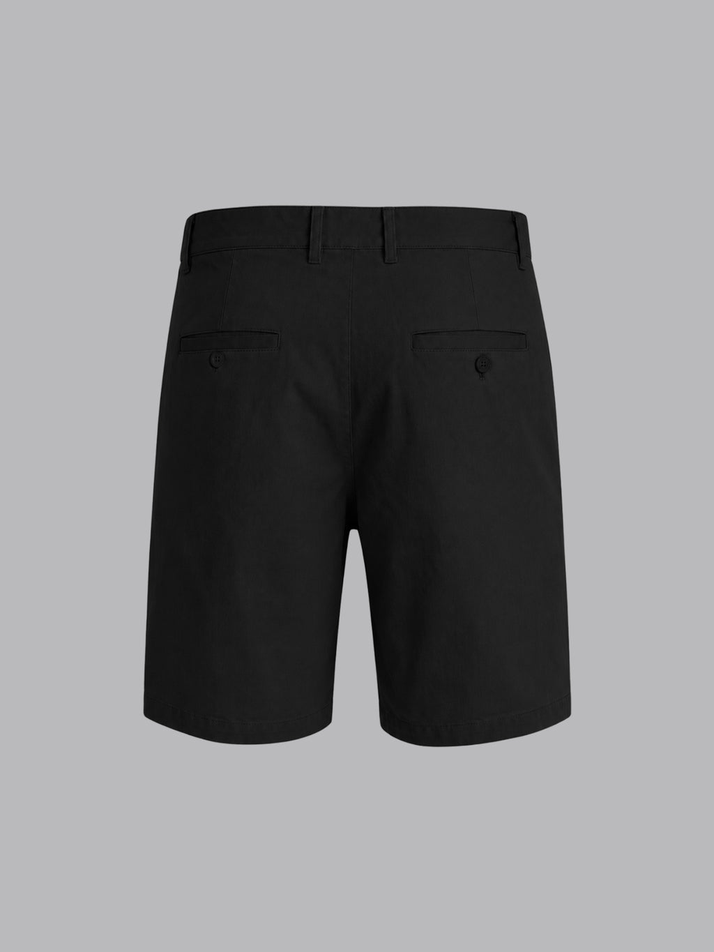 PLEATED REGULAR FIT GABARDINE SHORTS IN BLACK